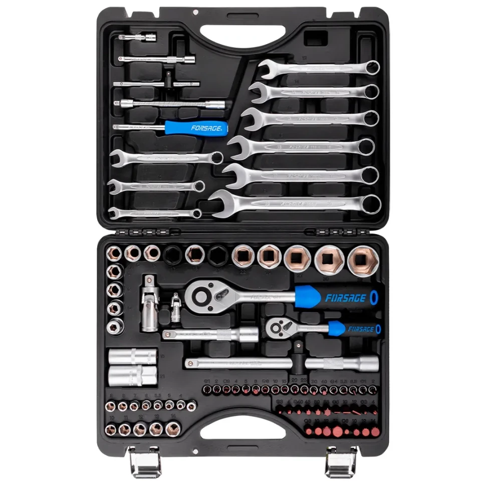 Набор инструментов 82+6пр.1/4''1/2''(6гр.)+(головка-бита 1/4''T40 — фото 2