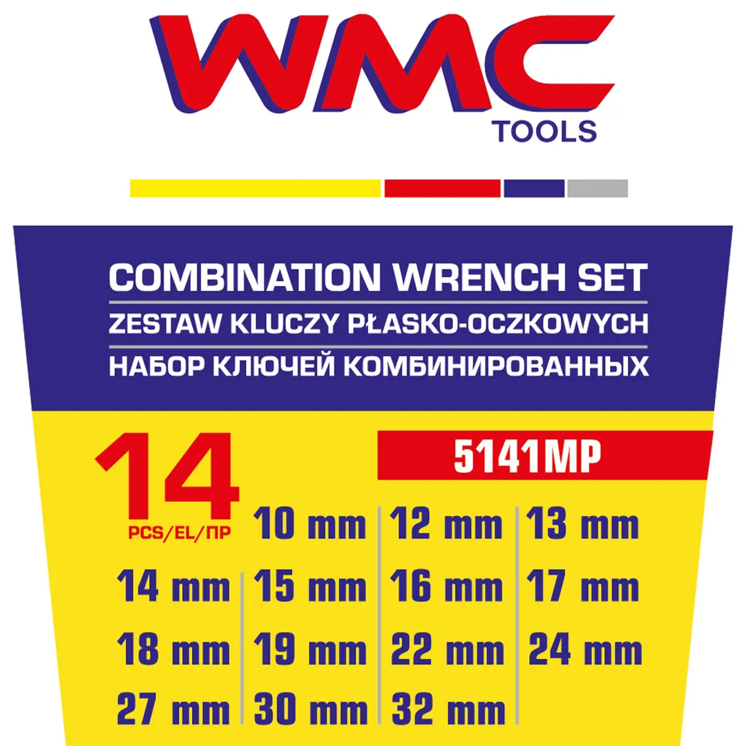Набор ключей комбинированных 14пр. (10, 12-19, 22, 24, 27, 30, 32мм),в пластиковом держателе — фото 6
