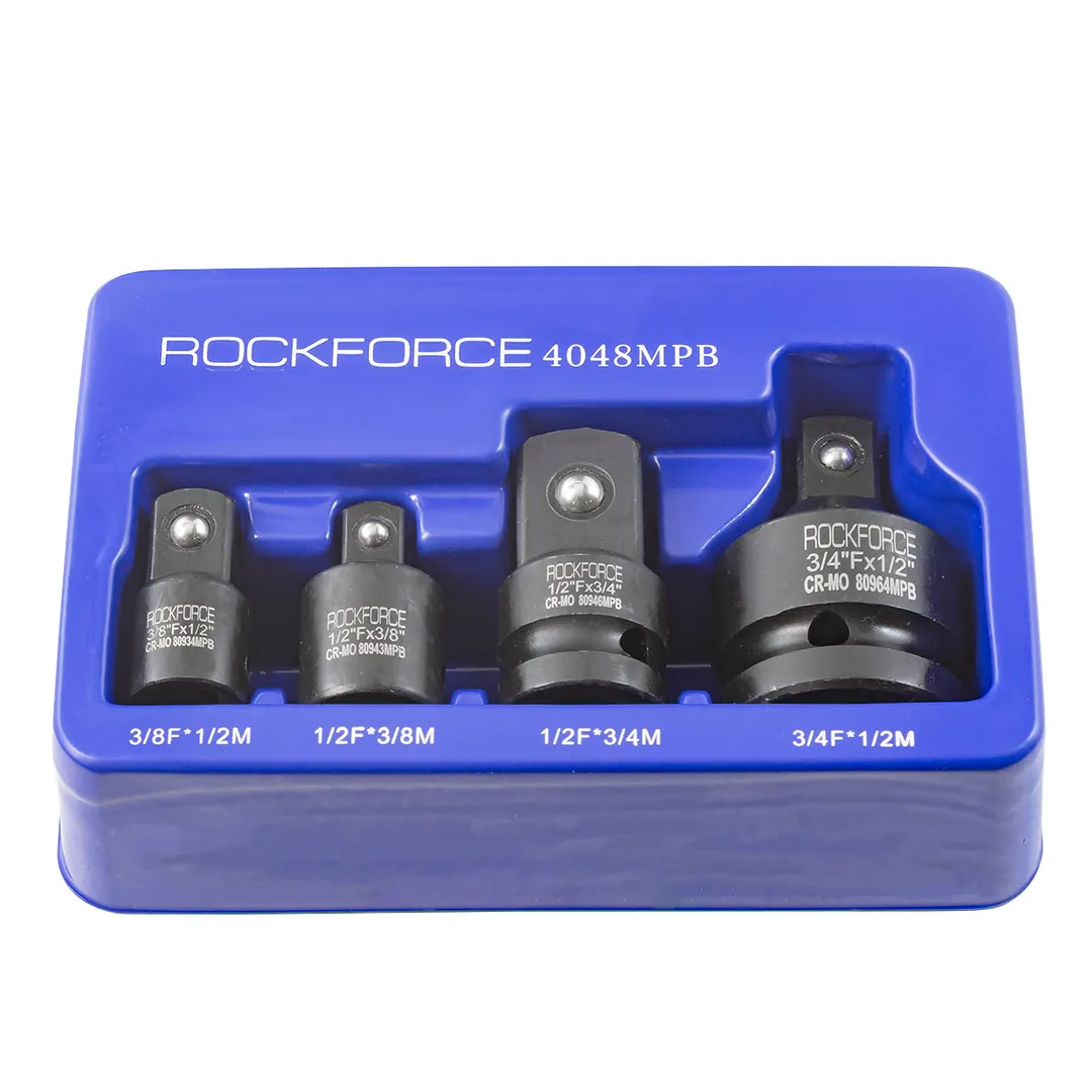 Набор адаптеров ударных 4пр(3/8''(F)x1/2''(M),1/2''(F)x3/8''(M),1/2''(F)x3/4''(M),3/4''(F)x1/2''(M)),в ложементе — фото 2