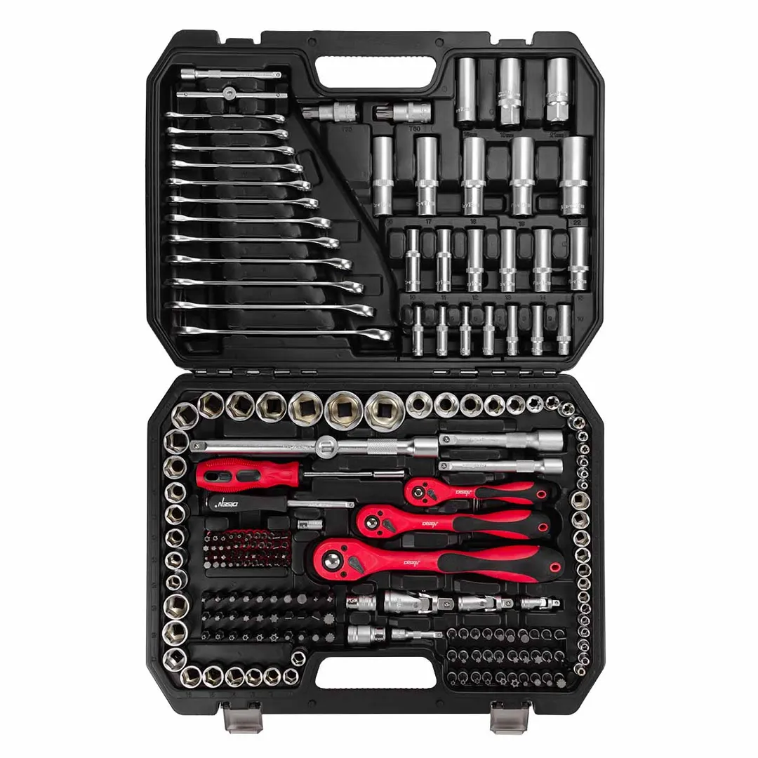 Набор инструментов 216 пр.1/4'',3/8'',1/2''(6гр.)(4-32мм) — фото 3