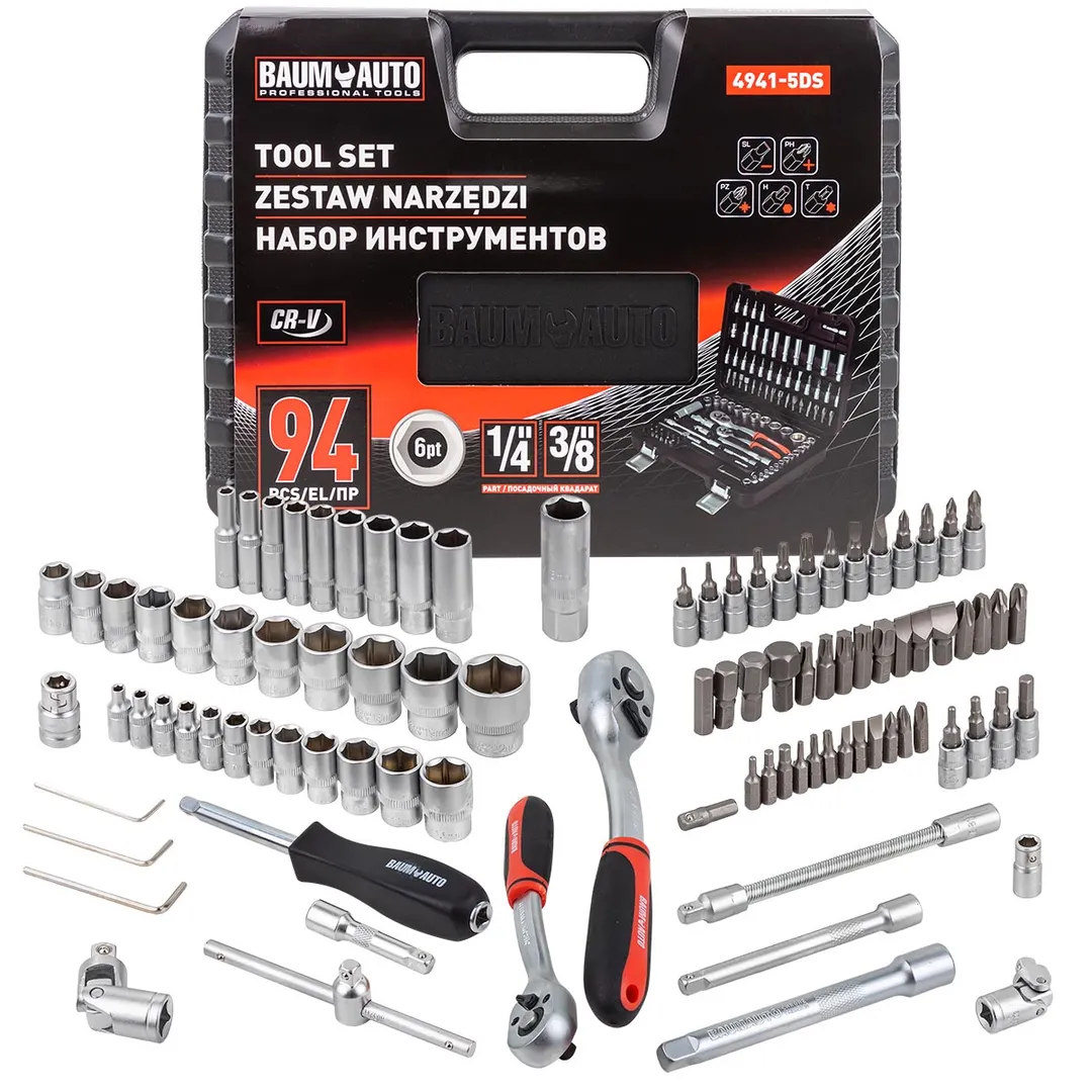 Набор инструментов 94пр. 1/4'', 3/8''(6гр.)(4-22)