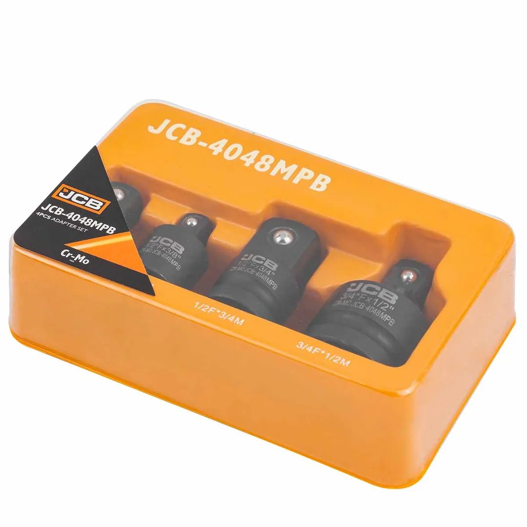 Набор адаптеров ударных 4пр(3/8''(F)x1/2''(M),1/2''(F)x3/8''(M),1/2''(F)x3/4''(M),3/4''(F)x1/2''(M)),в ложементе — фото 2